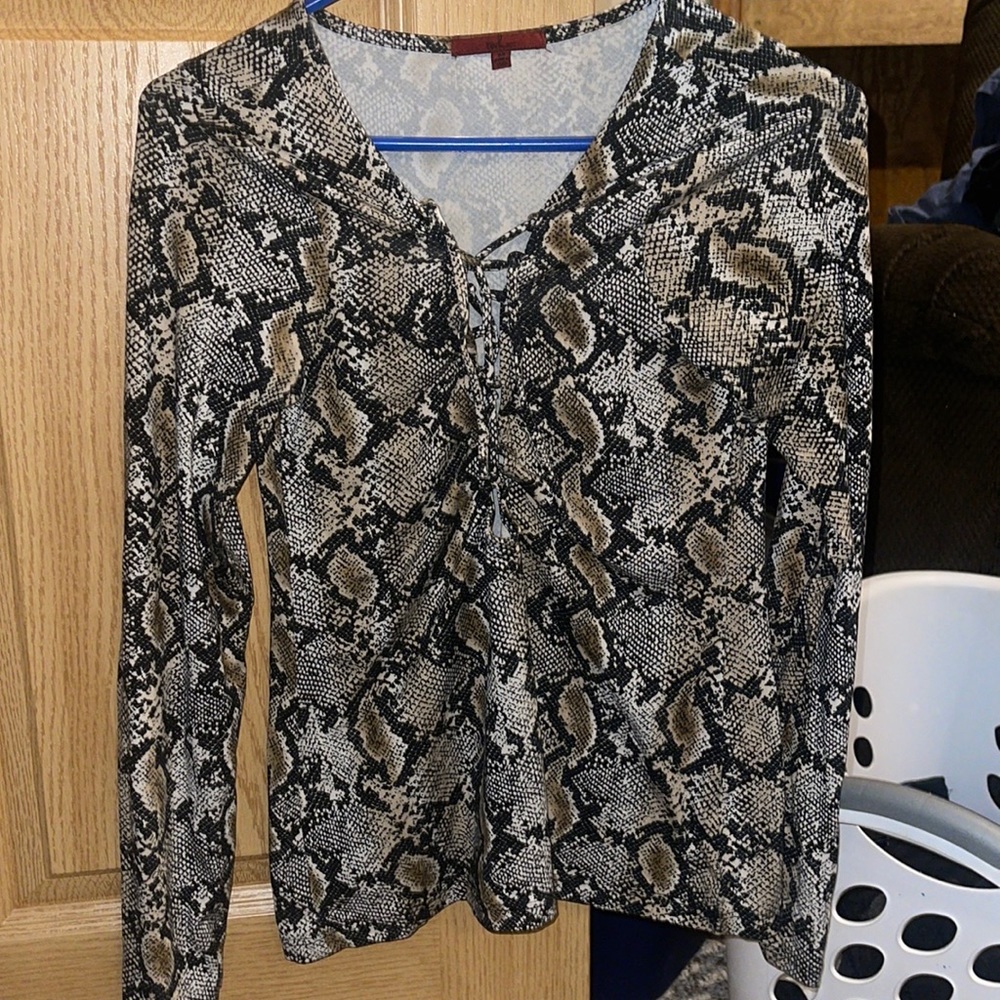 Snake skin print shirt